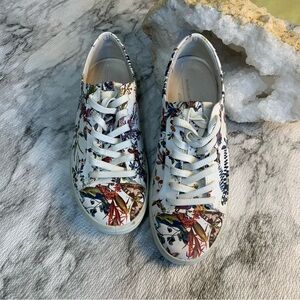 Kristjana Williams vibrant multicolored leather tennis sneakers